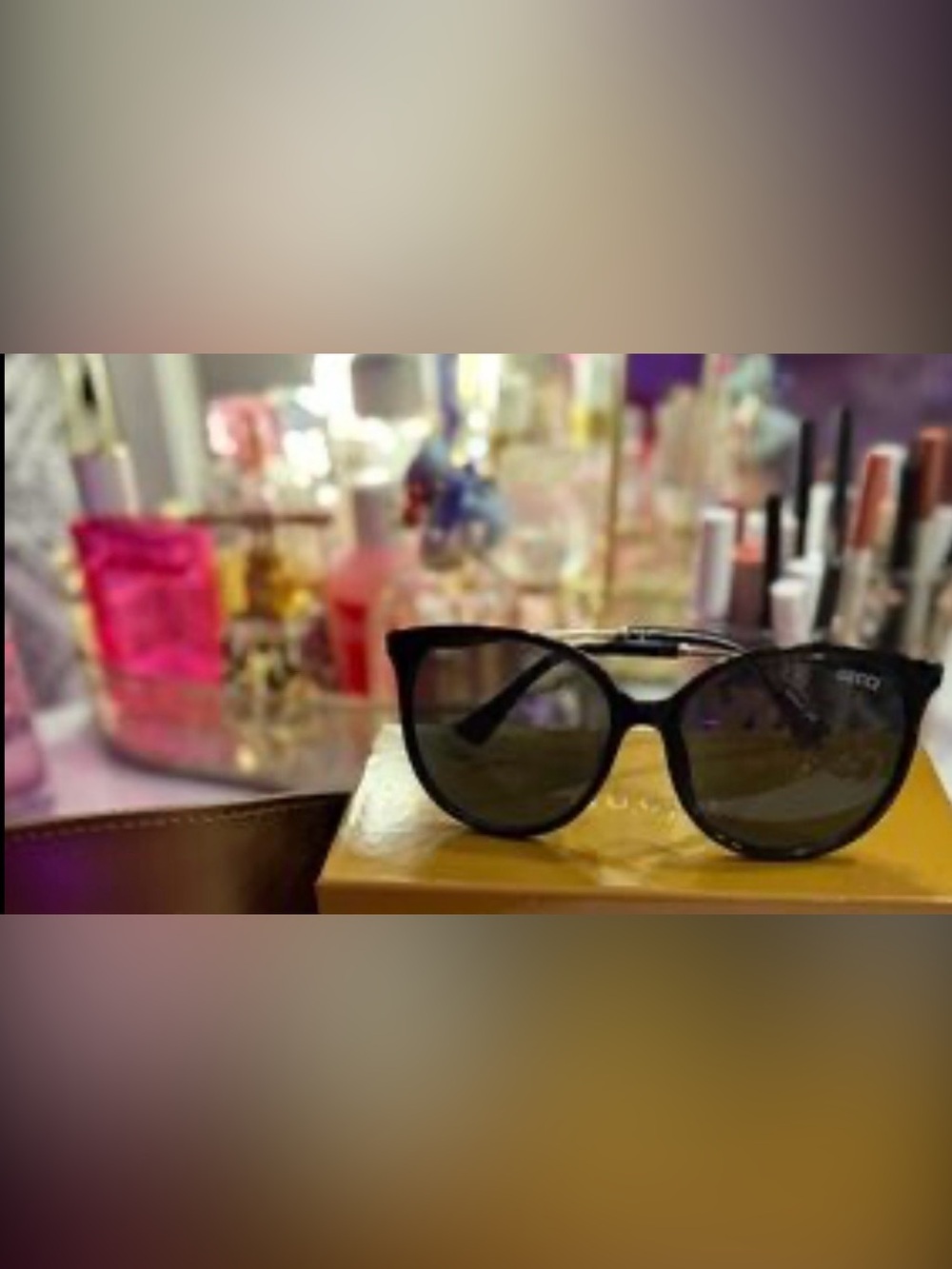 Black Gucci Oversized Cat-Eye Sunglasses